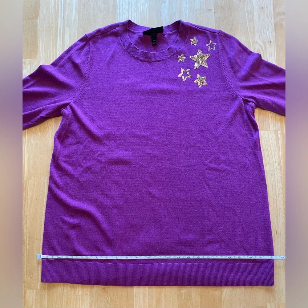 💖 5 for $25 💖 Purple Lane Bryant Sweater with Sequins Star Detail, size 14/16